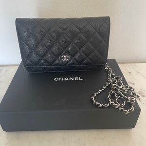 CHANEL Classic Wallet on Chain - BLACK - Crossbody